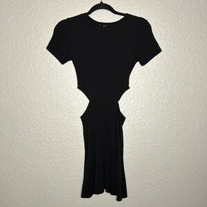 Forever 21 Black Mini dress with hip side cutouts, Small